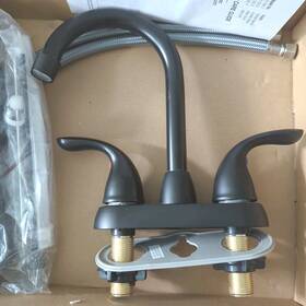 4511762 Jade Bath 2 Handle Kitchen Faucet Matte Black 4 Inch Center 8 Tall 5 Reach