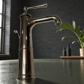 Jado 800402208284 Single Lever Hatteras Vessel Bathroom Faucet Platinum Nickel 842/701/150