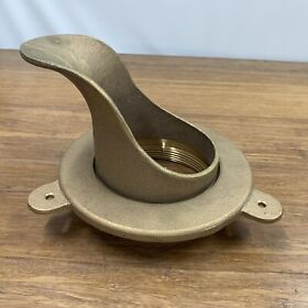 00645 Jay R Smith Rough Bronz 6inch Downspout Nozzle With Flange Bronze Heavy Large See