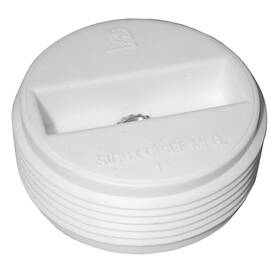 P49920 Jones Stephens 2 Pvc Countersunk C/o Plug With Ins - White
