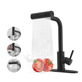 Ju011b01 Joom Black Kitchen Faucets With Pull Down Sprayer Waterfall Sink Faucet Co