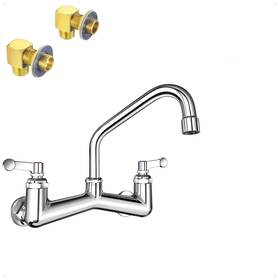 Jzbrain 743829166419 Wall Mount Faucet Heavy Duty Commercial 8 Inch Center With Swing Sp