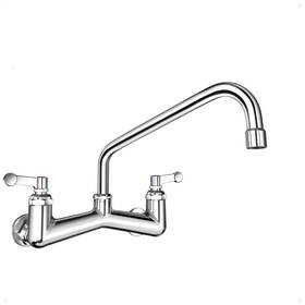 Jzbrain 778299112802 Wall Mount Faucet Heavy Duty Commercial 8 Inch Center With 12 Swing S