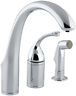 K-10430-cp Kohler Forte Standard Kitchen Faucet Side Sprayer Metal 0650531183088