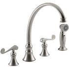 K-16109-4-bn K-16109-4 Kohler Revival Widespread Gooseneck Kitchen Faucet 040688795522