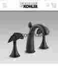K-610-6b K-610-6b-kb Kohler Finial Avian Widespread Bathroom Sink Faucet Black Iron