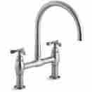 K-6130-3-vs Kohler Parq Two-hole Deck-mount Kitchen Sink Faucet W 9 Gooseneck