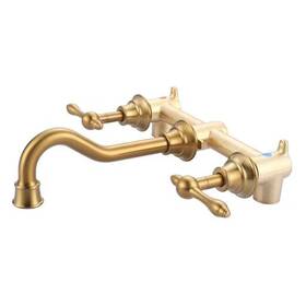 2326600g Kai Ping City Xiang Fei Sanitaryware Co. Ltd Gold Bathroom Faucet Wall Mount Antique Sink 2 Handle