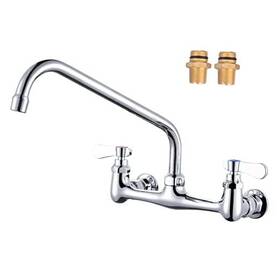 Vg2316300c-12-fbaus Kaipingshijiadunweiyuyouxiangongsi Commercial Sink Faucet With 12 Inch Swivel Spout 8 Center Chrome