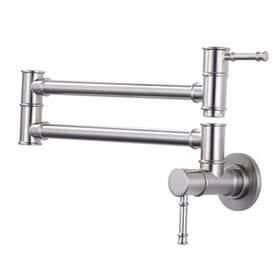 2316900 Kaipingshijieminiweiyuyouxiangongsi Solid Brass Pot Filler Folding Kitchen Faucet One Brushed Nickel