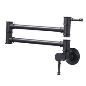 2316900b Kaipingshijieminiweiyuyouxiangongsi Pot Filler Faucet Black Wall Mount Retractable Single Hole