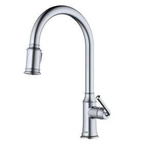 Kkf310ss Karran Pull Down Kitchen Faucets 8.19 Inch Auburn Single Handle Sprayer Brass Steel