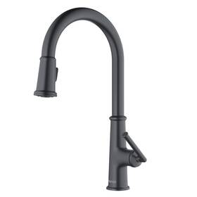 Kkf330gg Karran Kitchen Faucet 9 Inch Ceramic Single Handle Pull Down Sprayer Gunmetal Grey