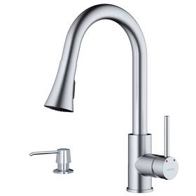 Kkf240sd25ss Karran Usa Kkf240sd25 Weybridge 1.8 Gpm 1 Hole Kitchen Faucet - Stainless Steel