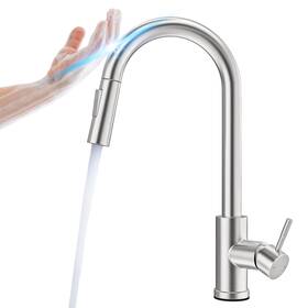K-23-bss Kawaiita Touch Kitchen Sink Faucets With Pull Down Sprayer On Activated