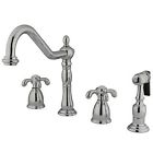 Kb1791txbs Kb179.txbs Kingston Brass French Country Kitchen Faucet With Side 663370181078