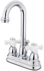 Kb3611px Kingston Brass Center Set Bathroom Lavatory Faucet Spout Porcelain Cross