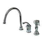 Kb3811glbs Kingston Brass Georgian Kitchen Faucet With Sprayer Chrome 663370091841