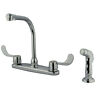 Kb762sp Kingston Brass Centerset Kitchen Faucet Wrist Blade Handles 663370058103