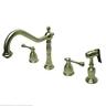 Kb7798blbs Kingston Brass Satin Nickel Widespread Kitchen Faucet With 663370033551