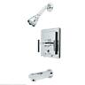 Kb86510cml Kingston Brass Chrome Finish Manhattan Tub Shower Faucet 663370069376