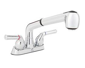 B1010-30 Keeney 046224051466 Belanger Dual Handle Pull-out Laundry Tub Faucet Polished Chrome