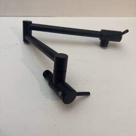 Kes 20231017-kn926s24-bk Black Pot Filler Faucet With Heat-resistant Cartridge And Swing Arm Design