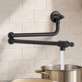 Kn928s24lfbk20260123 Kes Pot Filler Faucet 26ftft No Lead 18/8 Stainless Steel Double Joints 360 Swing
