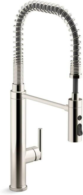 24982-sn Kholer Kohler Purist Semi-pro Kitchen Faucet Vibrant Polished Nickel Pull-down