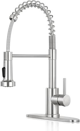 Kb0h001q1dp Khqf Kitchen Faucet With Pull Down Sprayer Commercial Single Handle Stainless Steel K