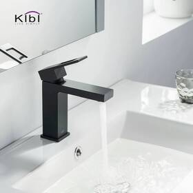 Kibi Usa 842708113701 Single-handle Bathroom Vanity Sink Faucet With Water Hose Matte Black