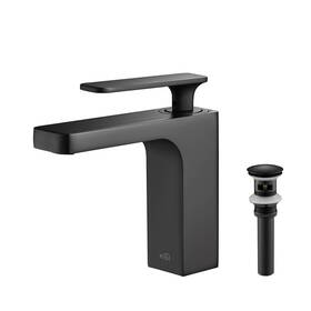 Kibi Usa 842708116535 Lead Free Solid Brass Single Handle Bathroom Vanity Sink Matte Black With Pop Up D
