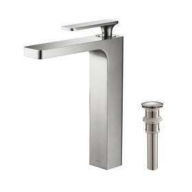 Kibi Usa 842708116542 Lead Free Solid Brass Single Handle Bathroom Vanity Sink Brushed Nickel With Pop U