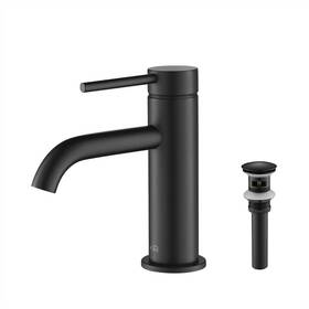 Kibi Usa 842708116597 Lead Free Single Handle Bathroom Faucet With Water Hose Matte Black Pop Up Dr