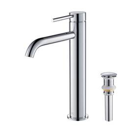 Kibi Usa 842708116610 Luxury Solid Brass Single Hole Bathroom Vessel Sink Faucet Chrome With Pop Up Drai