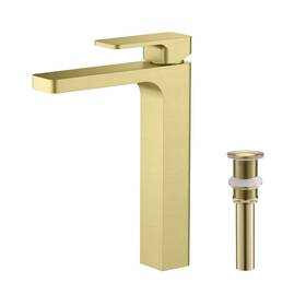 Kibi Usa 842708121331 Blaze-t Single Handle Bathroom Vessel Sink Faucet Brushed Gold