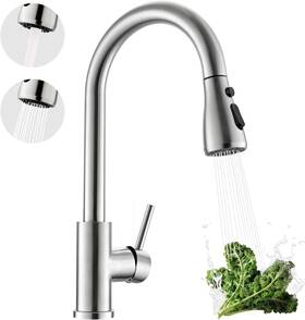 Km800-01-06bbn Kicimpro Kitchen Faucet With Pull Down Sprayer Zero Leakage 3 Hole Brushed Nick