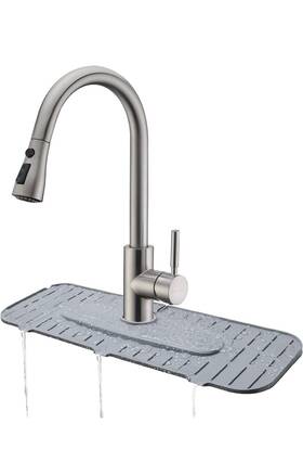 Kingmall 768223207612 Silicone Faucet Mat Kitchen Drip Catcher For Kitc