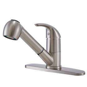 Kingo Home Kh-qyt121l-d-kbd Modern Single Handle Stainless Steel Brushed Nickel Pull Out Sprayer Bar Kitchen