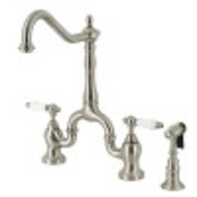 Kingston Brass 196507001128 Ks7758plbs Bridge Kitchen Faucet 8 X 8.25 14.5 Brushed Nickel