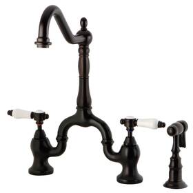 Kingston Brass 196507008851 Ks775.bplbs Bel-air 1.8 Gpm Bridge Kitchen Faucet - Bronze
