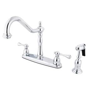 Kingston Brass 196507248035 English Vintage 2-handle Deck Mount Centerset Kitchen Faucets With Side Sprayer