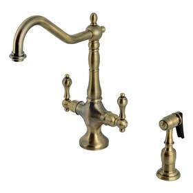 Kingston Brass 196507294629 Ks1773albs Heritage 2-handle Kitchen Faucet Antique