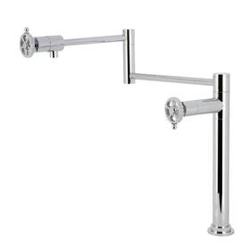 Ks4701cg Kingston Brass 196507328249 Fuller Deck Mount Pot Filler Faucet Polished Chrome