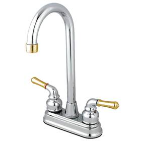 Kb494 Kingston Brass 663370000546 Magellan 4-inch Bar Faucet 4-3/4-inch Polished Chrome/polished