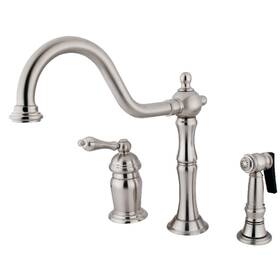 Kingston Brass 663370015267 Ks181.albs Heritage 1.8 Gpm Widespread Kitchen - Nickel