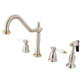 Kingston Brass 663370020056 Kb179.plbs Heritage 1.8 Gpm Widespread Kitchen - Brushed