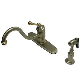 Kingston Brass 663370021237 Kb357.blbs Vintage 1.8 Gpm 1 Hole Kitchen Faucet - Brushed