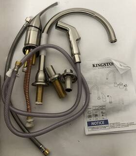Kb828k8 Kingston Brass 663370051692 Single Handle Kitchen Faucet With Side Spray