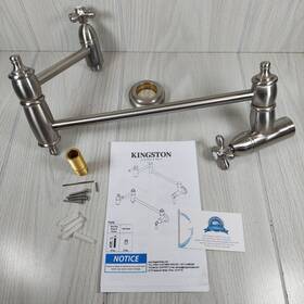 Kingston Brass 663370058707 Restoration Pot Filler Brushed Nickel Spout